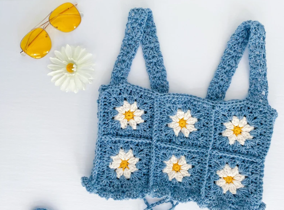 DIY Daisy Crop Top Daisy Crop Top Crochet Pattern Yarn a Lot