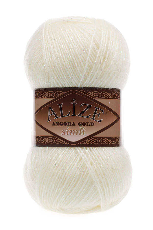 Alize Angora Gold Simli 01 - Cream