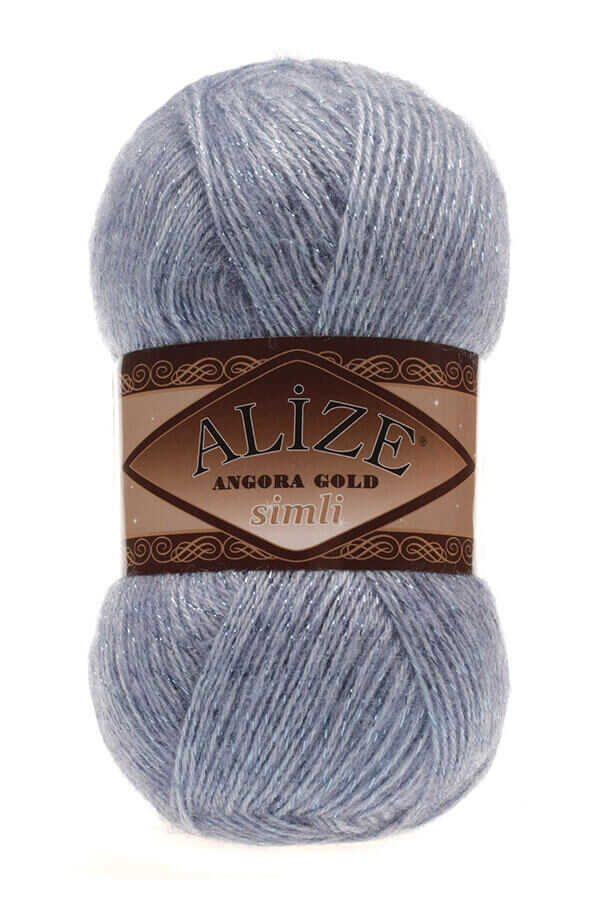 Alize Angora Gold Simli 221 - Denim Melange
