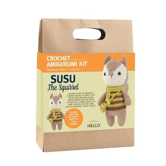 Amigurumi Kit, Susu The Squirrel Amigurumi Toy SCA12