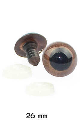 Amigurumi Screw Eye Brown 26Mm