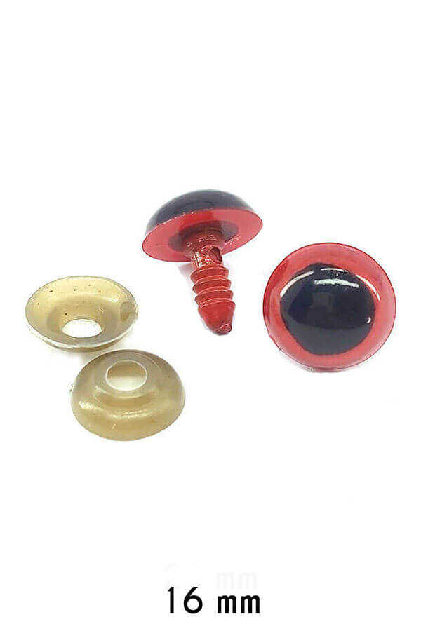 Amigurumi Screw Eye Red 16Mm