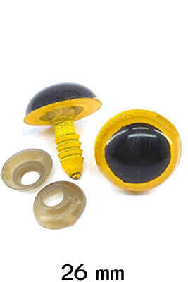 Amigurumi Screw Eye Yellow 26Mm