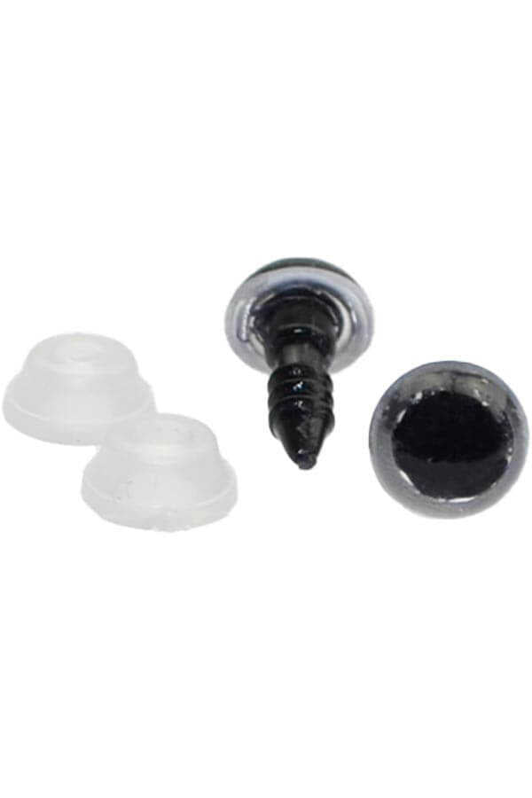 Amigurumi Screw Eye Transparent Black 8Mm