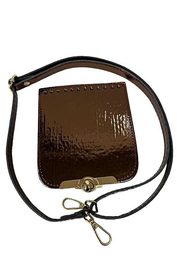 Bag Mobile Phone Knitting Set Shiny Tuned Copper