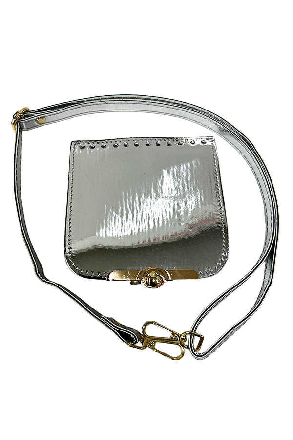Bag Cell Phone Knitting Set Shiny Sterling Silver
