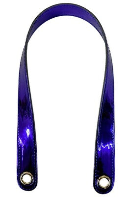 Bag Handle Shiny Patent Leather Eyelet Purple