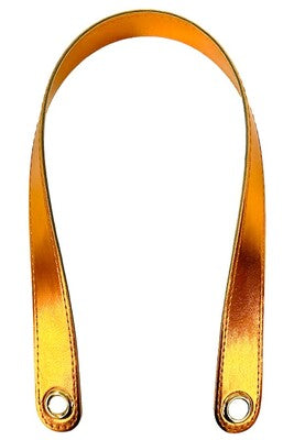 Bag Handle Shiny Patent Leather Eyelet Orange