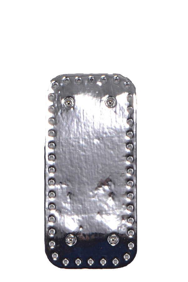 Bag Base Shiny Patent Leather 12X25 Silver