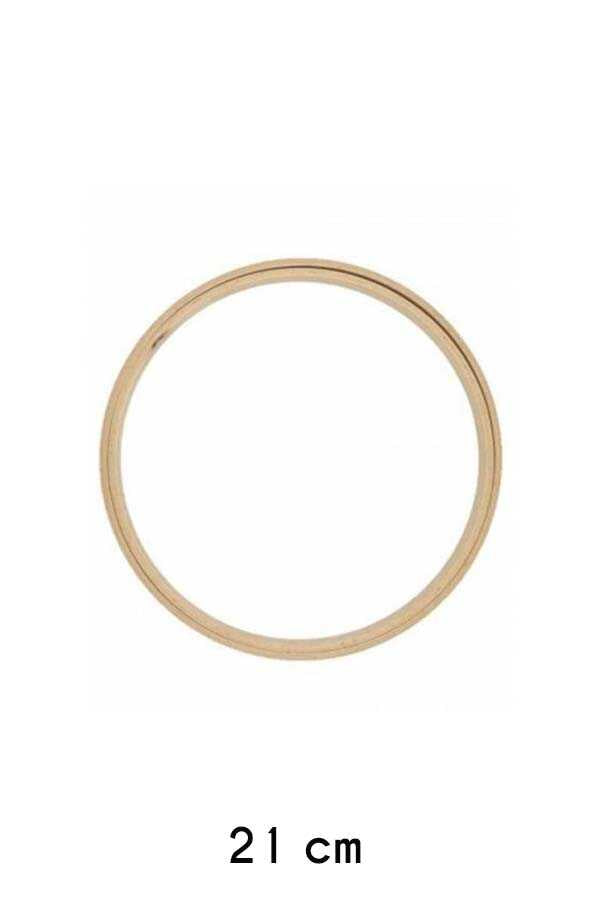 Embroidery Hoop Flat Round Wooden 8 Mm 201-6 No: 5 (21.5Cm)