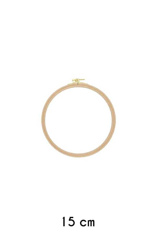 Embroidery Hoop with Screw Round Wooden 8 Mm 202-3 No: 3 (15Cm)