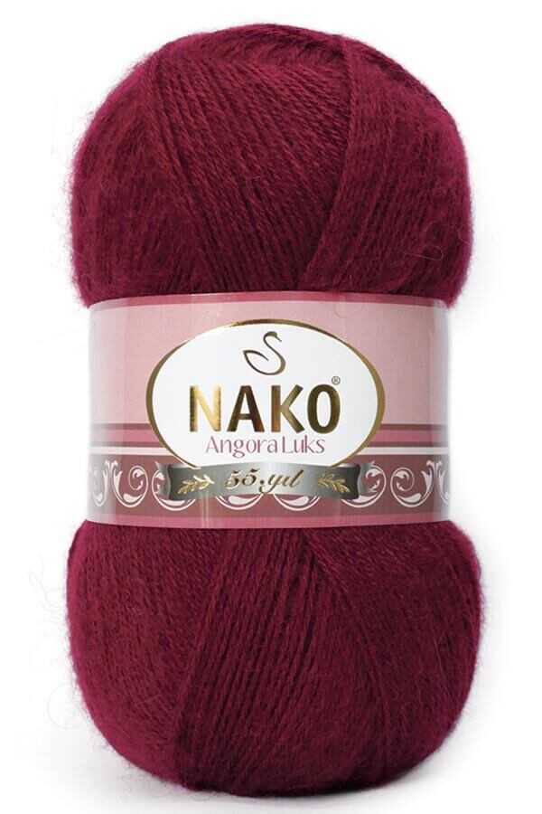 Nako Angora Luks 1238 - Red Bordeaux