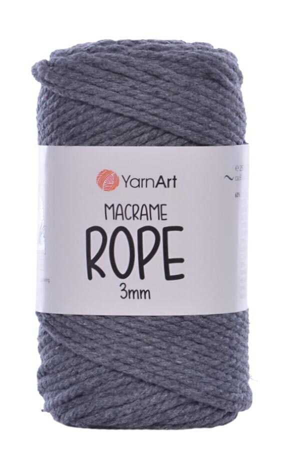 Yarnart Macrame Rope - 3MM 758 Anthracite