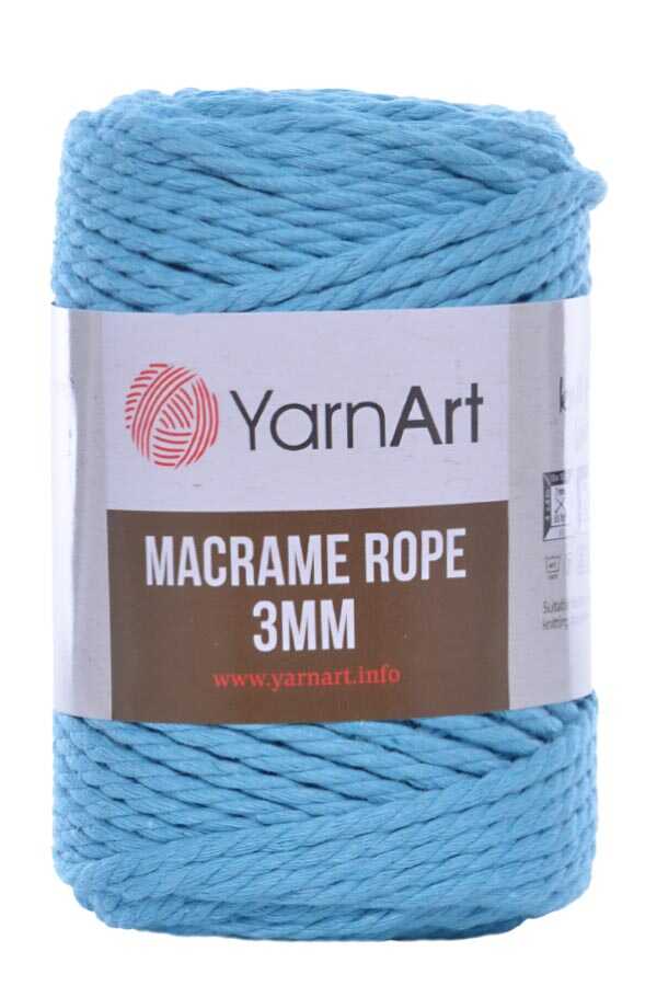 Yarnart Macrame Rope - 3MM 763 Turquoise