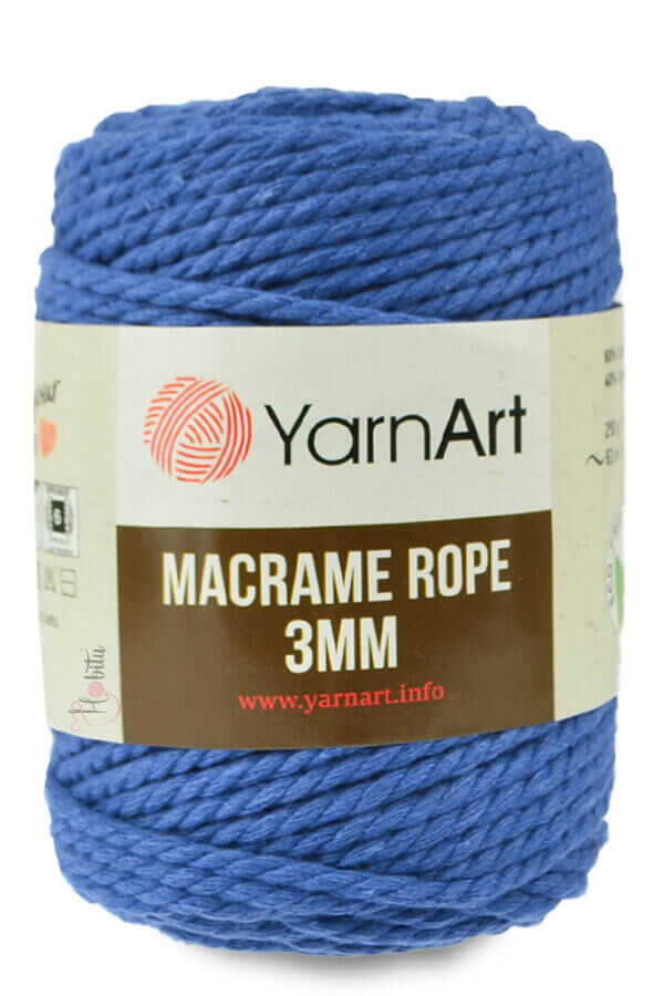 Yarnart Macrame Rope - 3MM 772 Saks Blue