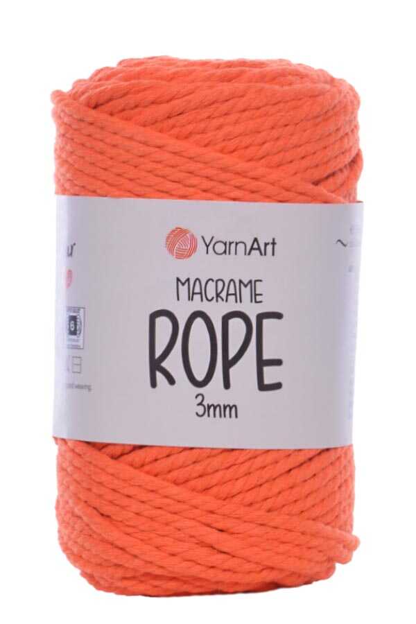 Yarnart Macrame Rope - 3MM 800 Orange