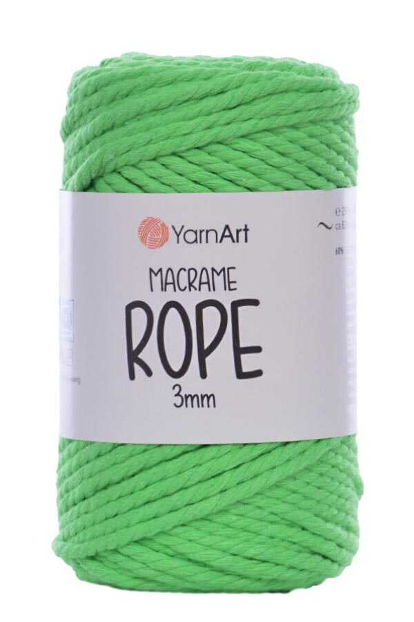 Yarnart Macrame Rope - 3MM 802 Green