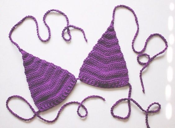 How to Crochet Triangle Bikini Top