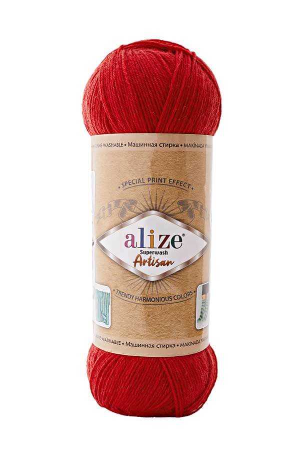 Alize Superwash Artisan 56 - Red