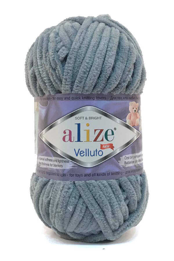 Alize Velluto 428 - Medium Gray