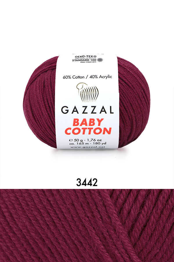 Gazzal Baby Cotton 3442 - Claret Red