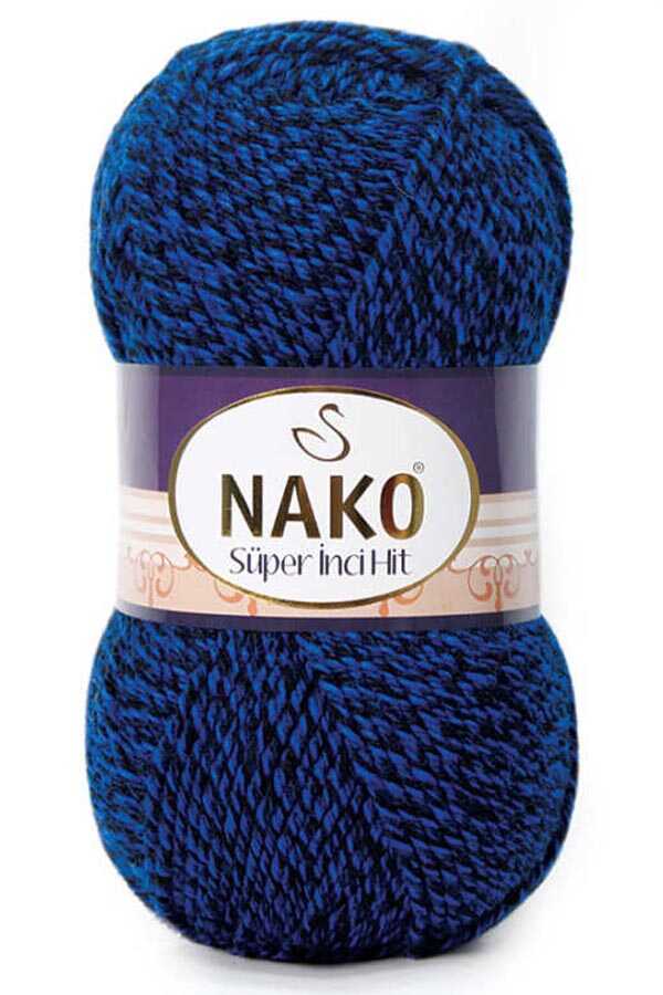 Nako Super Inci Hit 21378 - Black Sax Blue Muline