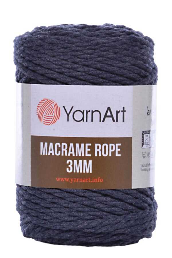 Yarnart Macrame Rope -  3MM 761 Aviator Blue