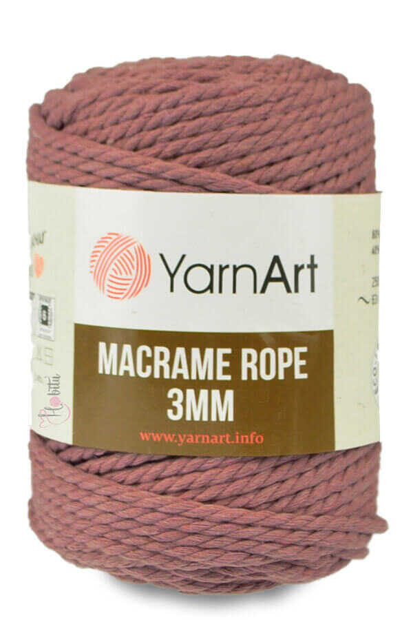 Yarnart Macrame Rope -  3MM 792 Dusty Rose